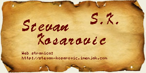 Stevan Košarović vizit kartica